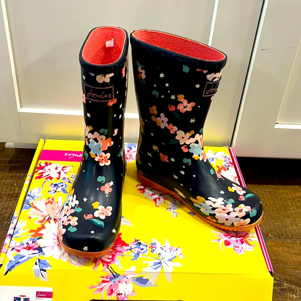 Joules Girls rain boots wellies 1